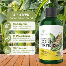 Load image into Gallery viewer, Professional Liquid Corn Fertilizer | 5-1-5 Concentrate, Liquid Plant Fertilizer for Garden, Healthy Produce, Good Harvest, Multi-Purpose Blend & Gardening Supplies | 8 oz