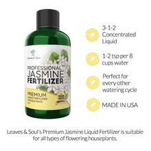 Load image into Gallery viewer, Professional Liquid Jasmine Fertilizer | 3-1-2 Concentrate for Plants and Flowers | 8 oz Bottle (Jasmine)