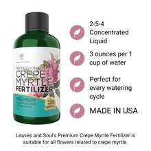 Load image into Gallery viewer, Professional Crepe Myrtle Liquid Fertilizer - 2-5-4 Nutrient Blend - 8 oz