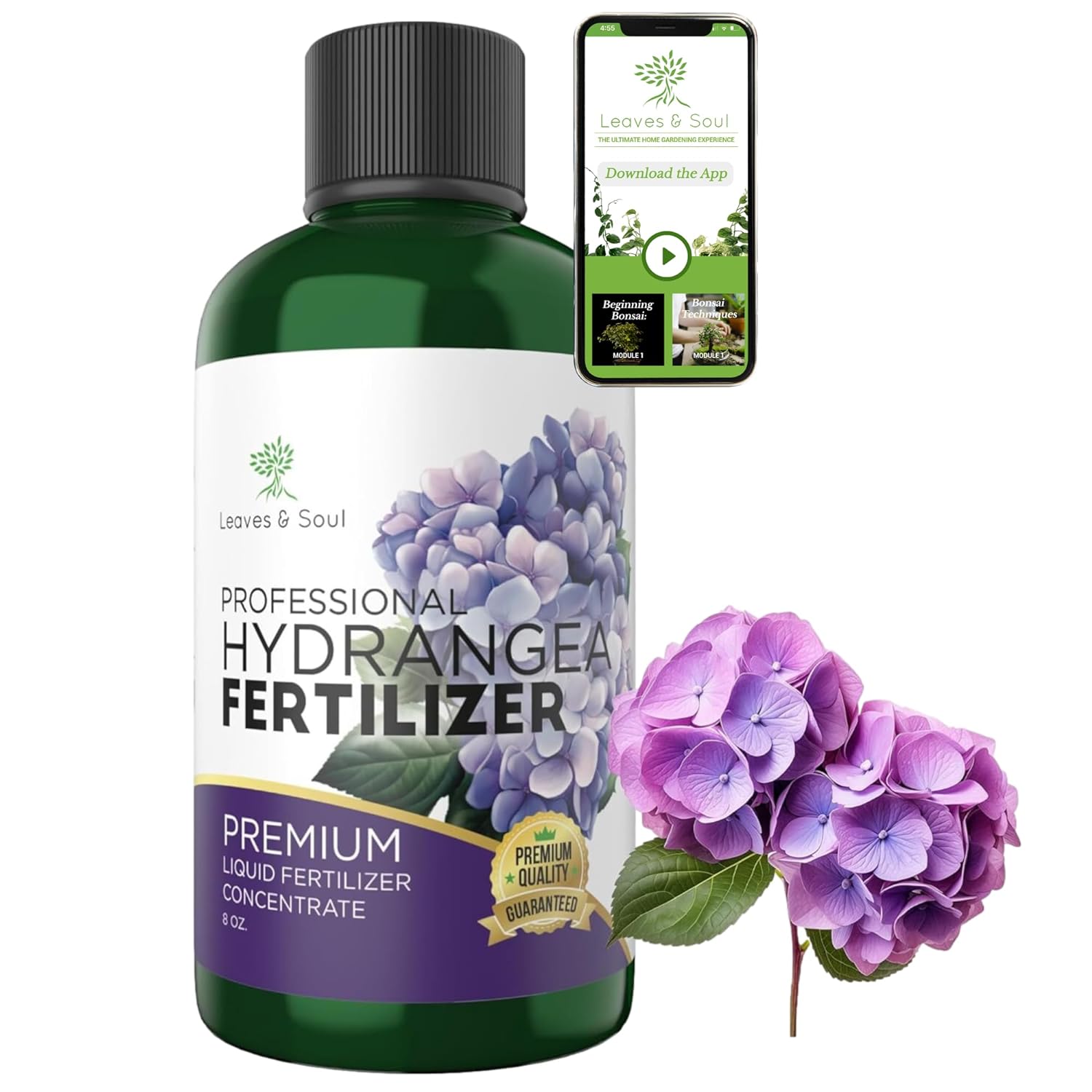 Professional Hydrangea Liquid Fertilizer Complete 2 5 4 Nutrient Blend Concentrate 8 oz