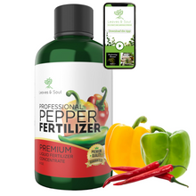 Load image into Gallery viewer, Professional Liquid Pepper Fertilizer | 5-1-5 Concentrate, Liquid Plant Fertilizer for Garden, Healthy Produce, Good Harvest, Multi-Purpose Blend & Gardening Supplies | 8 oz