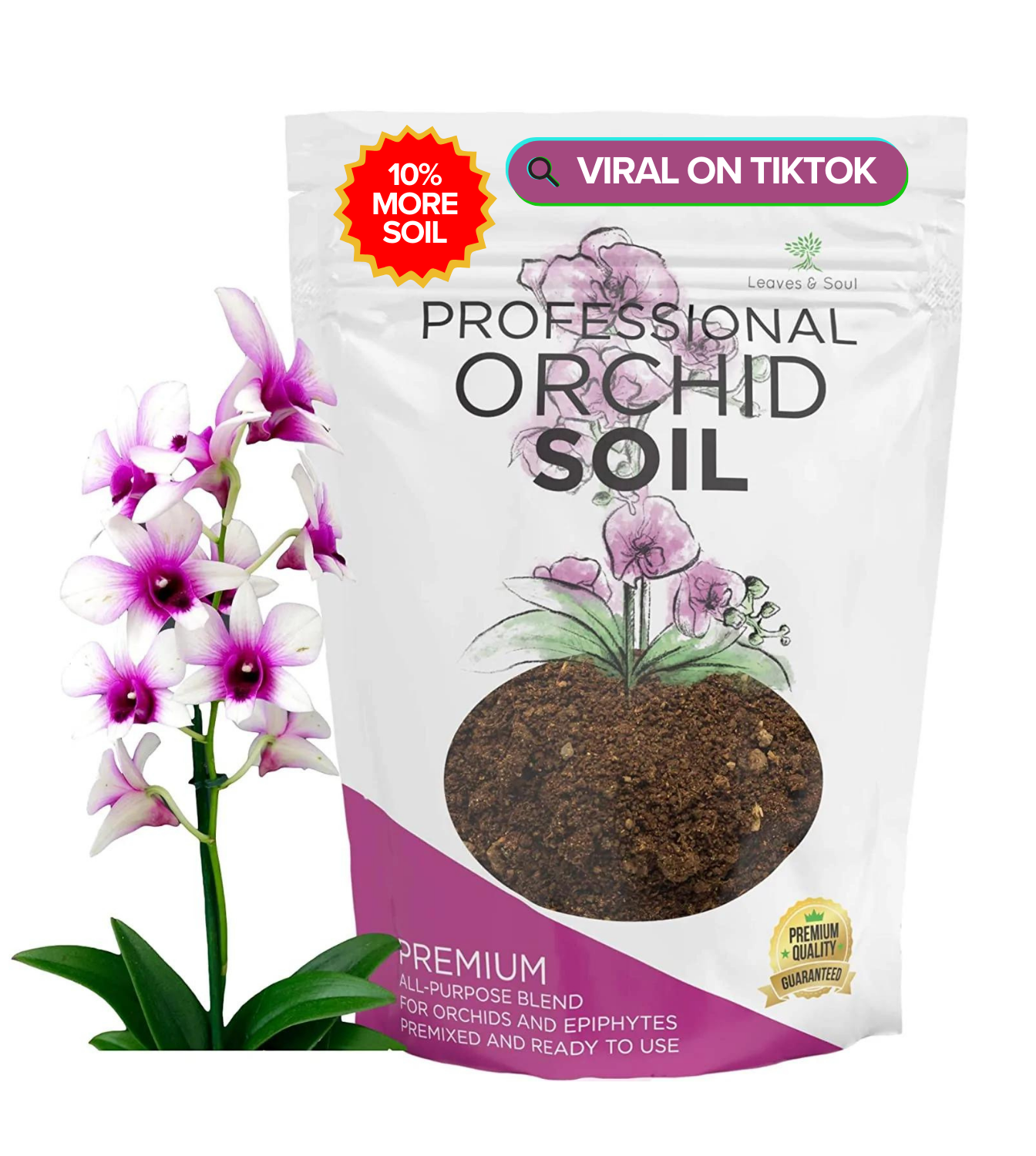 Premium Orchid Soil All Purpose Blend | Pre-mixed 2.2 and 8.2 Dry Quarts