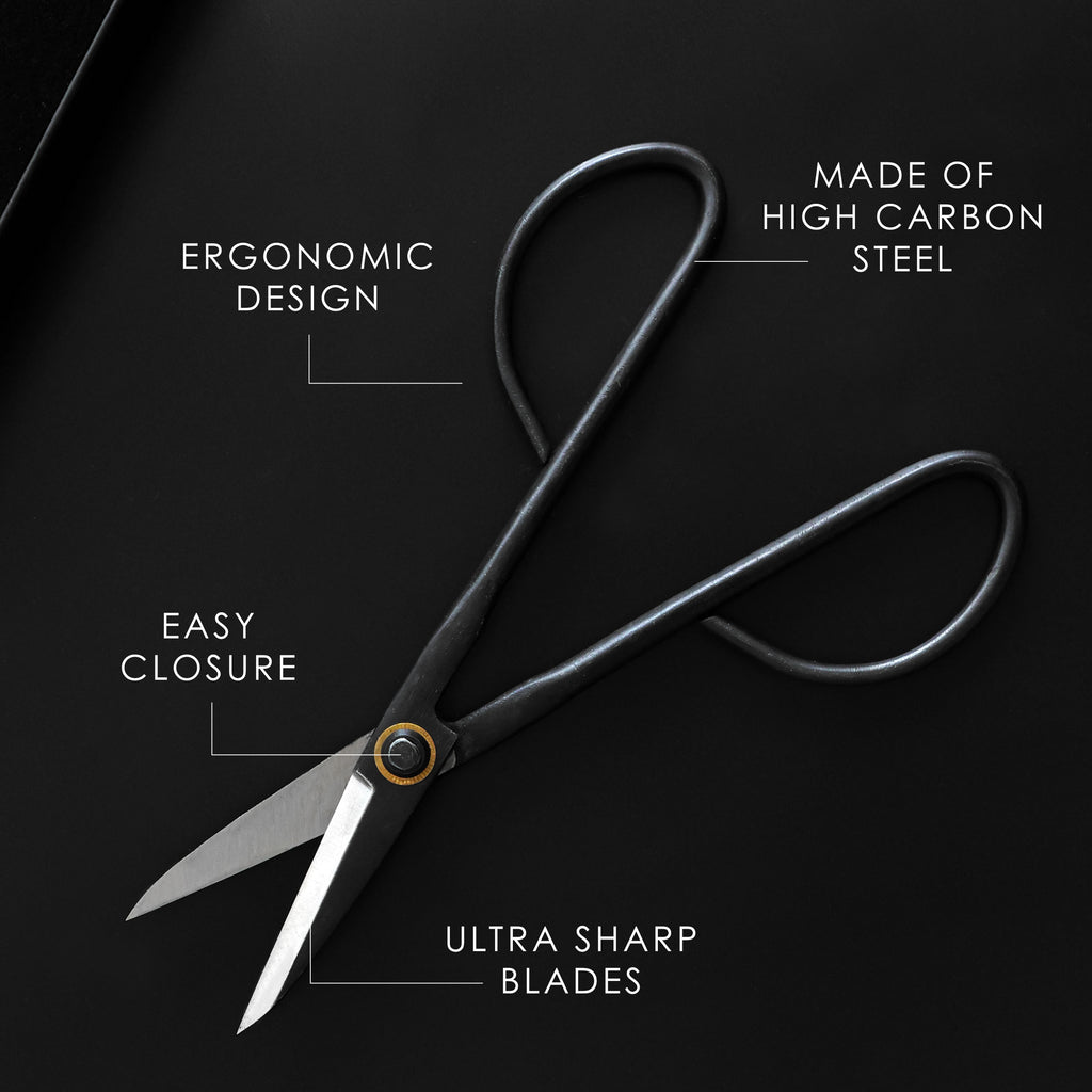 Professional Bonsai Scissors | Pruning Shears for Trimming Plants | Japanese Gardening, Bonsai Tools | Garden Scissors (Slim)
