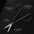 Professional Bonsai Scissors | Pruning Shears for Trimming Plants | Japanese Gardening, Bonsai Tools | Garden Scissors (Slim)