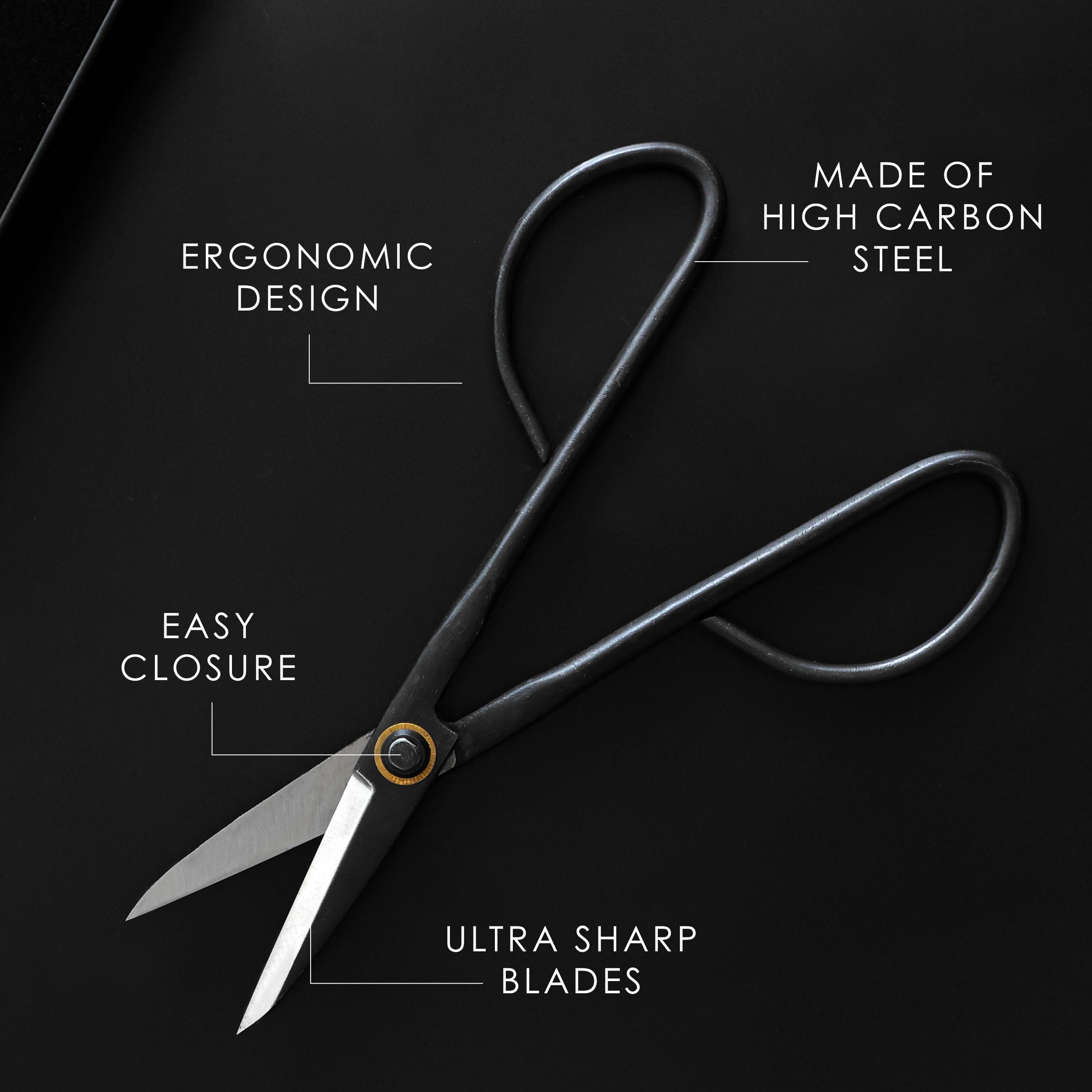 Professional Bonsai Scissors | Pruning Shears for Trimming Plants | Japanese Gardening, Bonsai Tools | Garden Scissors (Slim)
