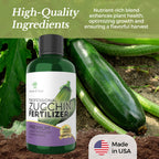 Professional Liquid Zucchini Fertilizer | 5-1-5 Concentrate, Liquid Plant Fertilizer for Garden, Healthy Produce, Good Harvest, Multi-Purpose Blend & Gardening Supplies | 8 oz