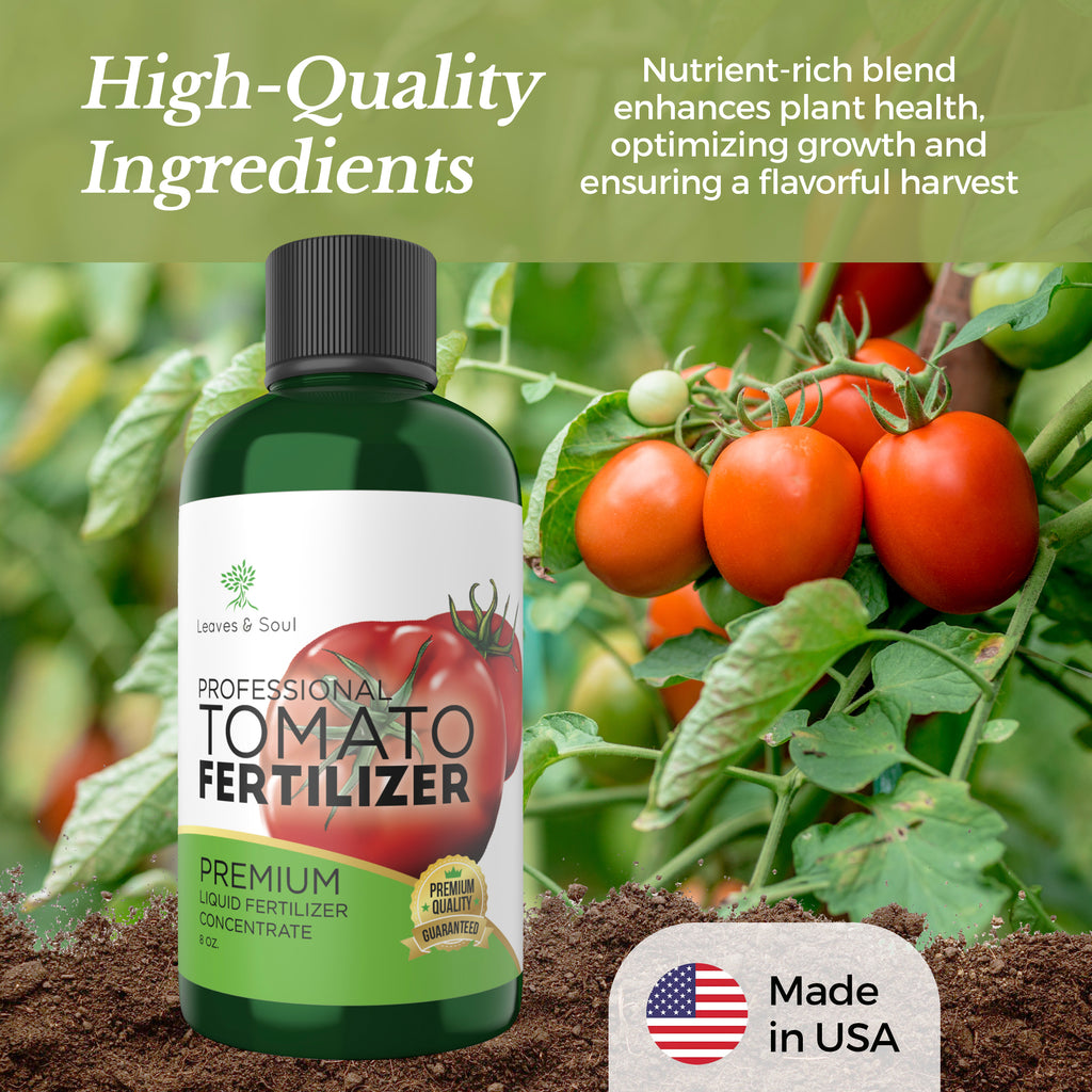 Professional Liquid Tomato Fertilizer | 5-1-5 Concentrate, Liquid Plant Fertilizer for Garden, Healthy Produce, Good Harvest, Multi-Purpose Blend & Gardening Supplies | 8 oz