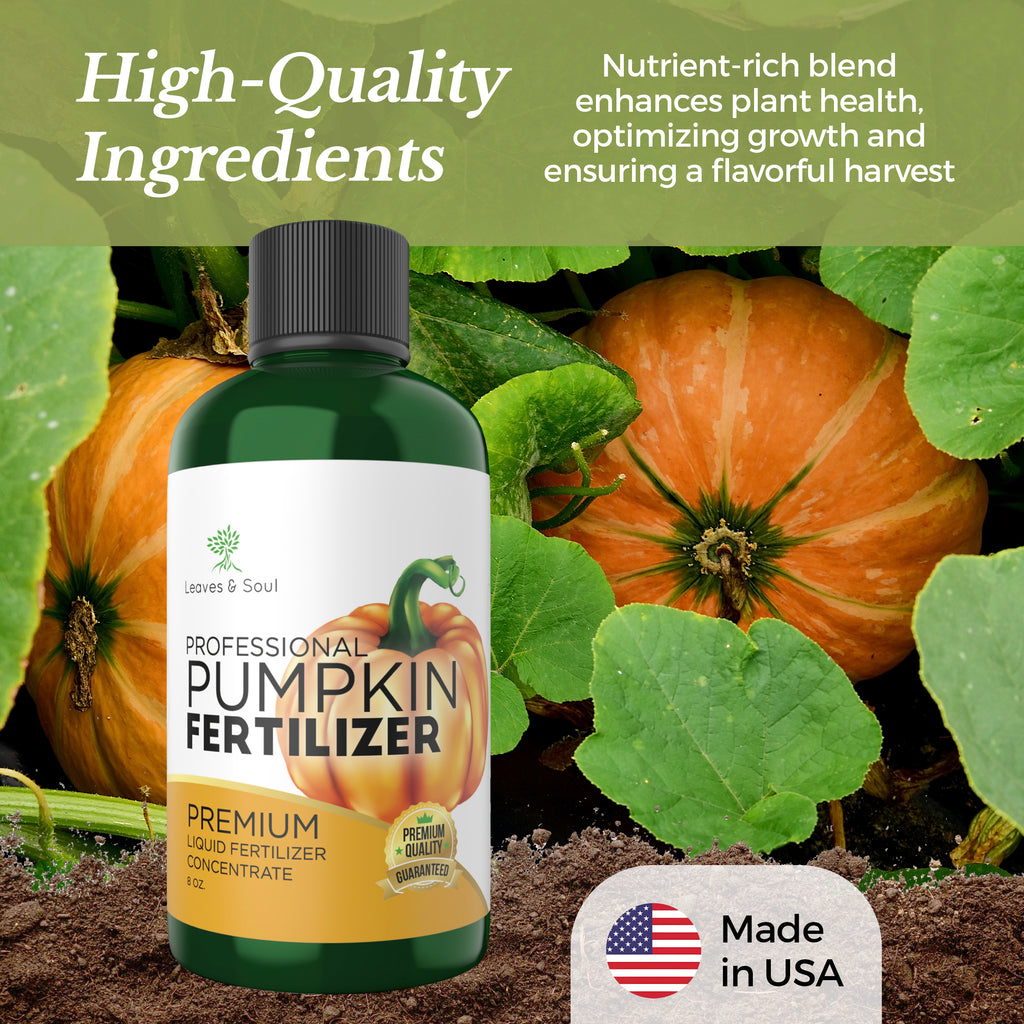 Professional Liquid Pumpkin Fertilizer | 5-1-5 Concentrate, Liquid Plant Fertilizer for Garden, Healthy Produce, Good Harvest, Multi-Purpose Blend & Gardening Supplies | 8 oz