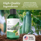 Professional Liquid Cucumber Fertilizer | 5-1-5 Concentrate, Liquid Plant Fertilizer for Garden, Healthy Produce, Good Harvest, Multi-Purpose Blend & Gardening Supplies | 8 oz