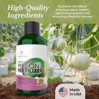 Professional Liquid Melon Fertilizer | 5-1-5 Concentrate, Liquid Plant Fertilizer for Garden, Healthy Produce, Good Harvest, Multi-Purpose Blend & Gardening Supplies | 8 oz