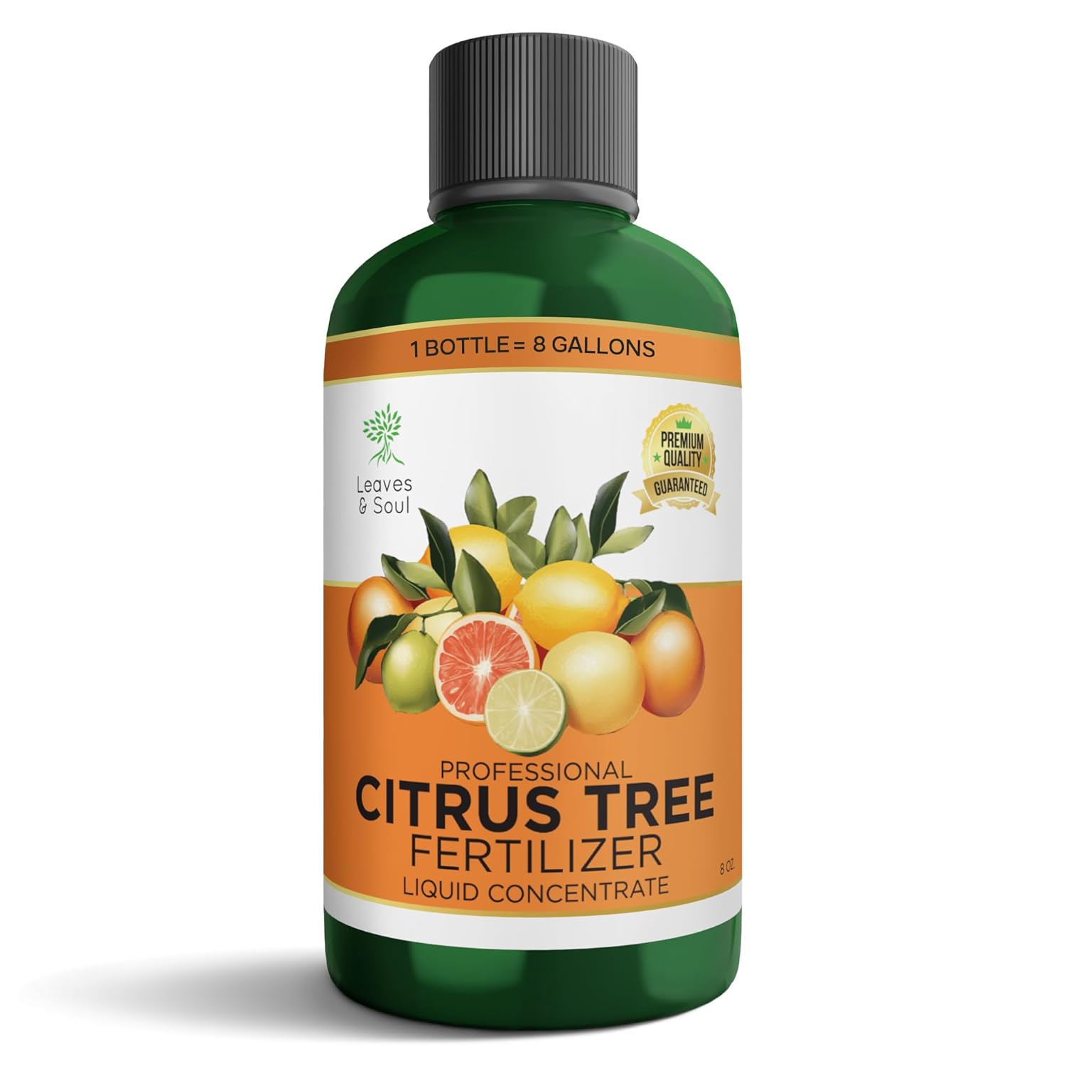 Leaves and Soul Professional Citrus Tree Fertilizer Liquid Concentrate - 6-4-6 Blend for Fruit Tree Fertilizer, Garden - Liquid Plant Food for Citrus Trees in Pots or Outdoors