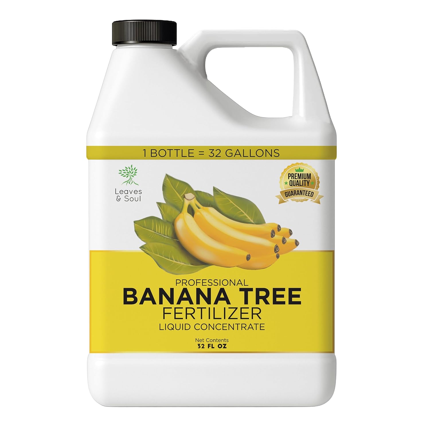 Leaves and Soul Professional Banana Tree Fertilizer Liquid Concentrate - 6-4-6 Blend for Fruit Tree Fertilizer, Garden - Liquid Plant Food for Banana Trees in Pots or Outdoors