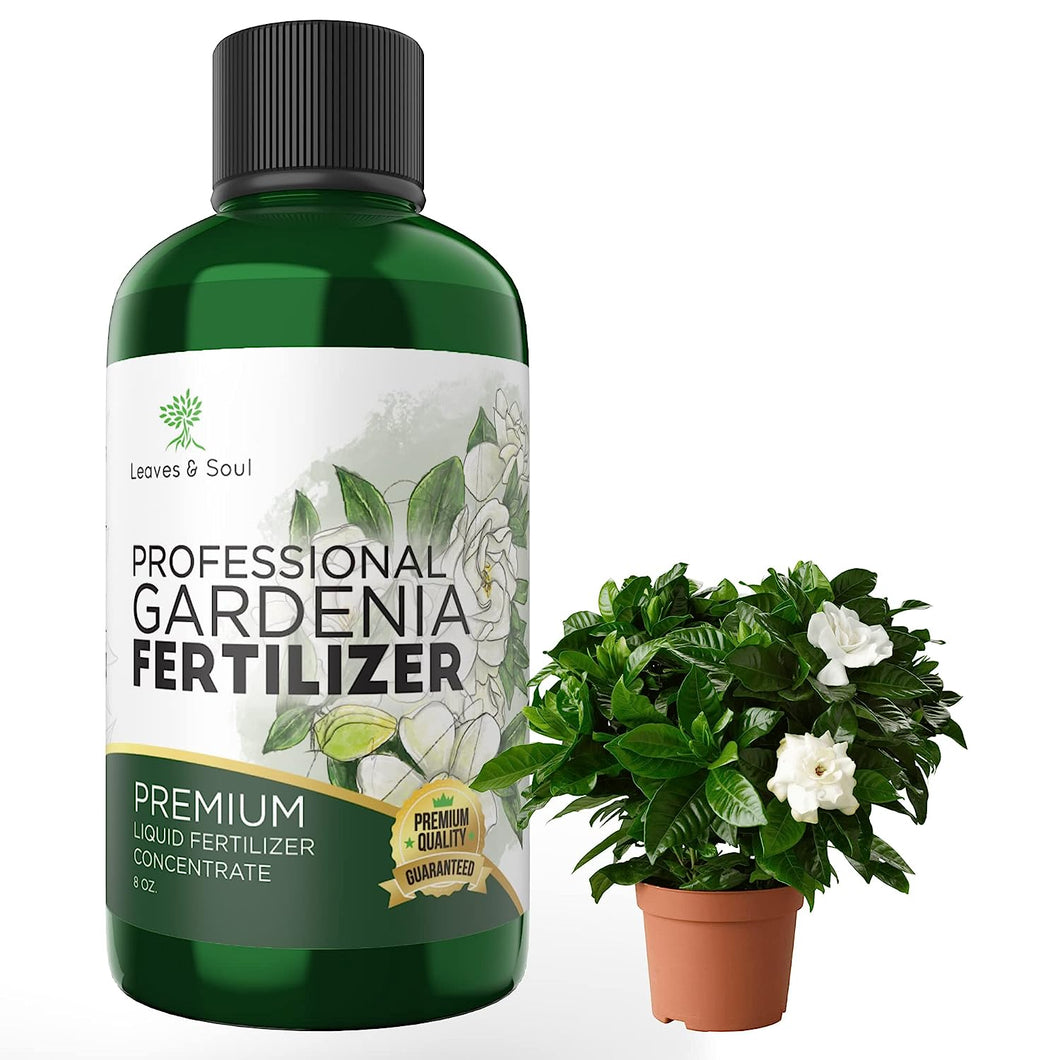 Professional Liquid Gardenia Plant Fertilizer | 3-1-2 Concentrate for Flowering Plants | 8 oz Bottle