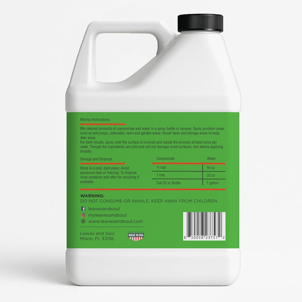 VarmiPro Deer Repellent Spray Concentrate - 32 fl oz Natural Outdoor Deer Deterrent for Yard, Garden, Lawn, Trees, and Plants - Safe for Pets, Animals, Flowers, Shrubs, and Flower Beds