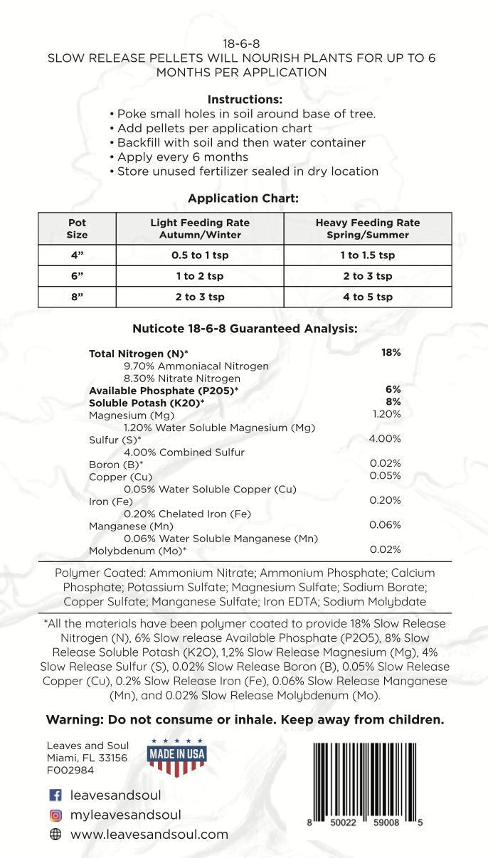 Bonsai Fertilizer Pellets | 18-6-8 Slow Release