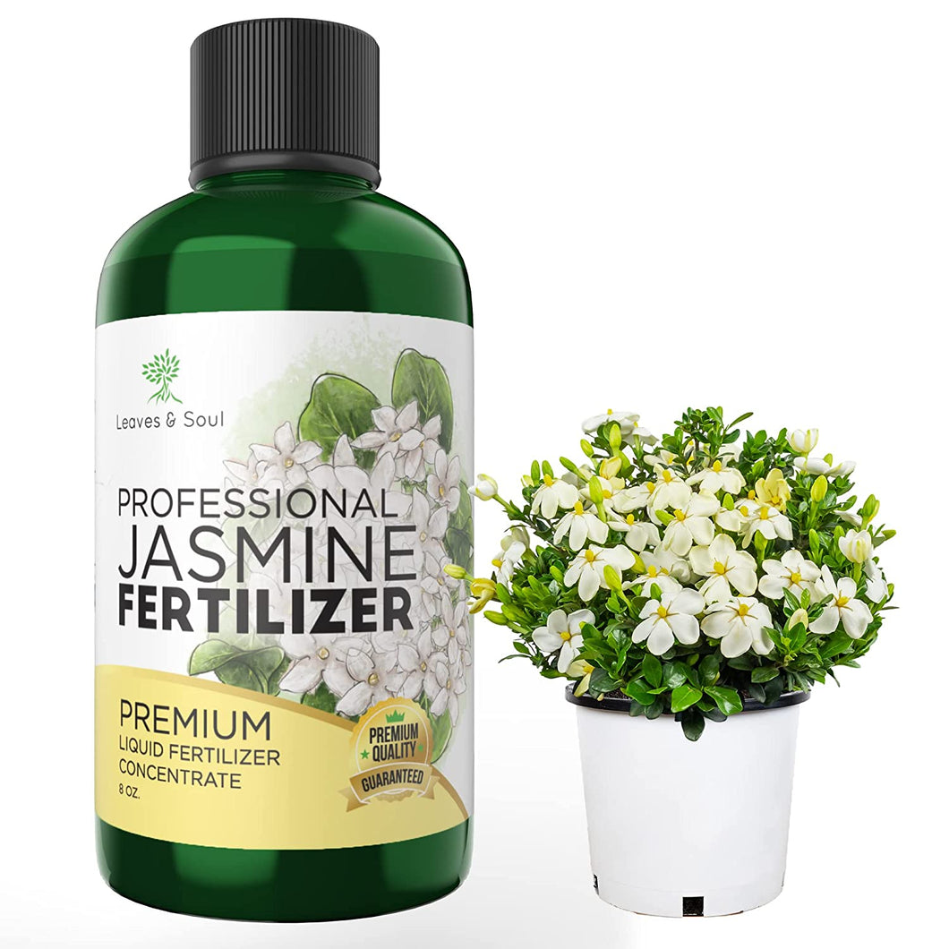 Professional Liquid Jasmine Fertilizer | 3-1-2 Concentrate for Plants and Flowers | 8 oz Bottle (Jasmine)