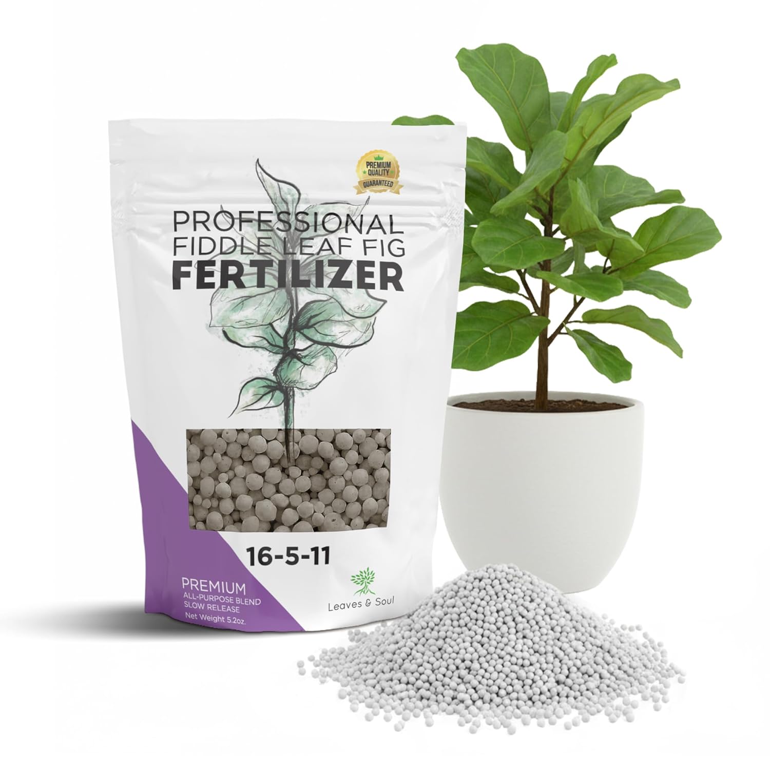 Fiddle Leaf Fig and House Plant Fertilizer Pellets | 16-5-11 Slow Release