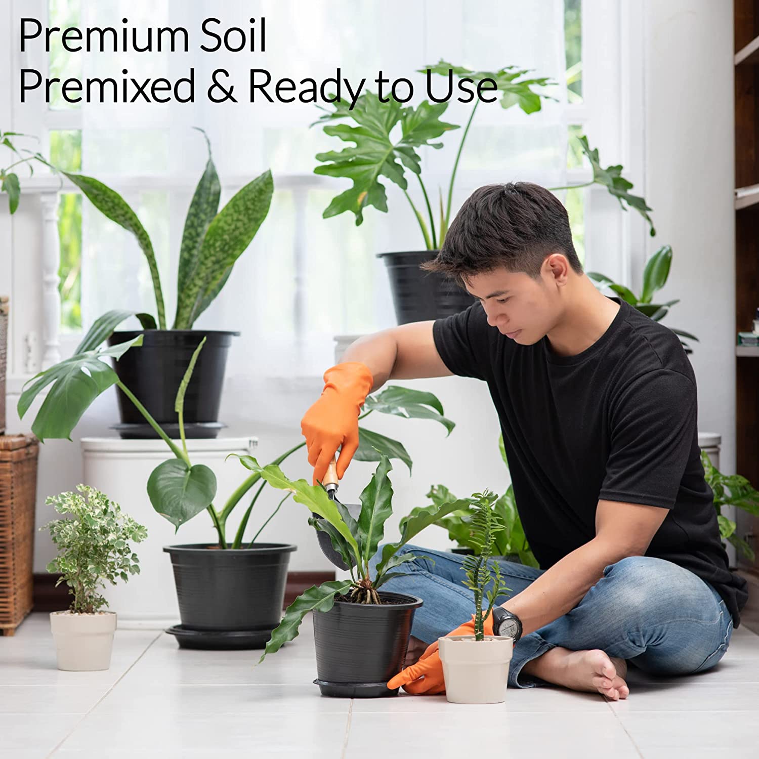 all purpose potting soil for indoor plants Indoor Plant Soil Premium All Purpose Blend | Large 2.2 Quarts | Ready to Use for Indoor Container and Houseplants
