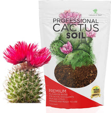 Load image into Gallery viewer, Professional Cactus Soil | Large 2.2 Quarts Ready to Use for Cactus Plants | Peat Moss, Coco Coir, Perlite, Dolomite

