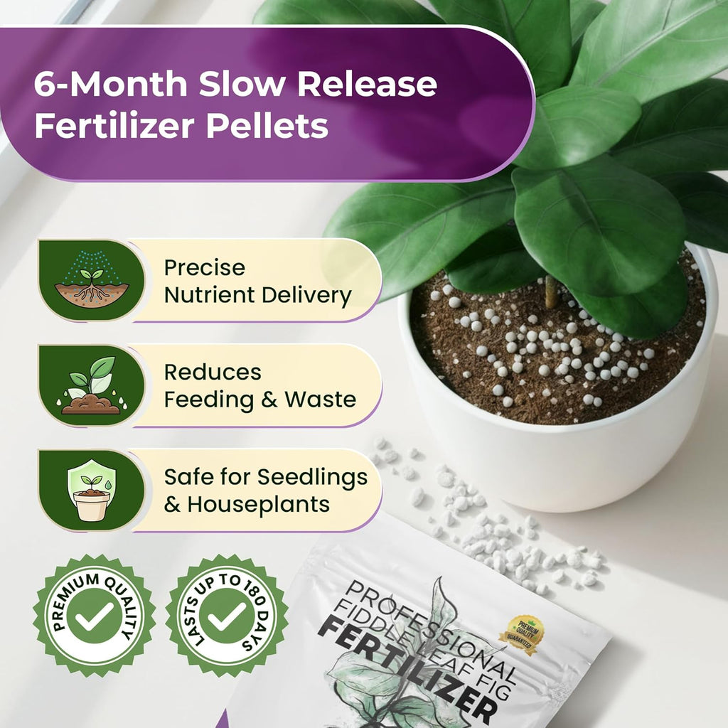 Fiddle Leaf Fig and House Plant Fertilizer Pellets | 16-5-11 Slow Release