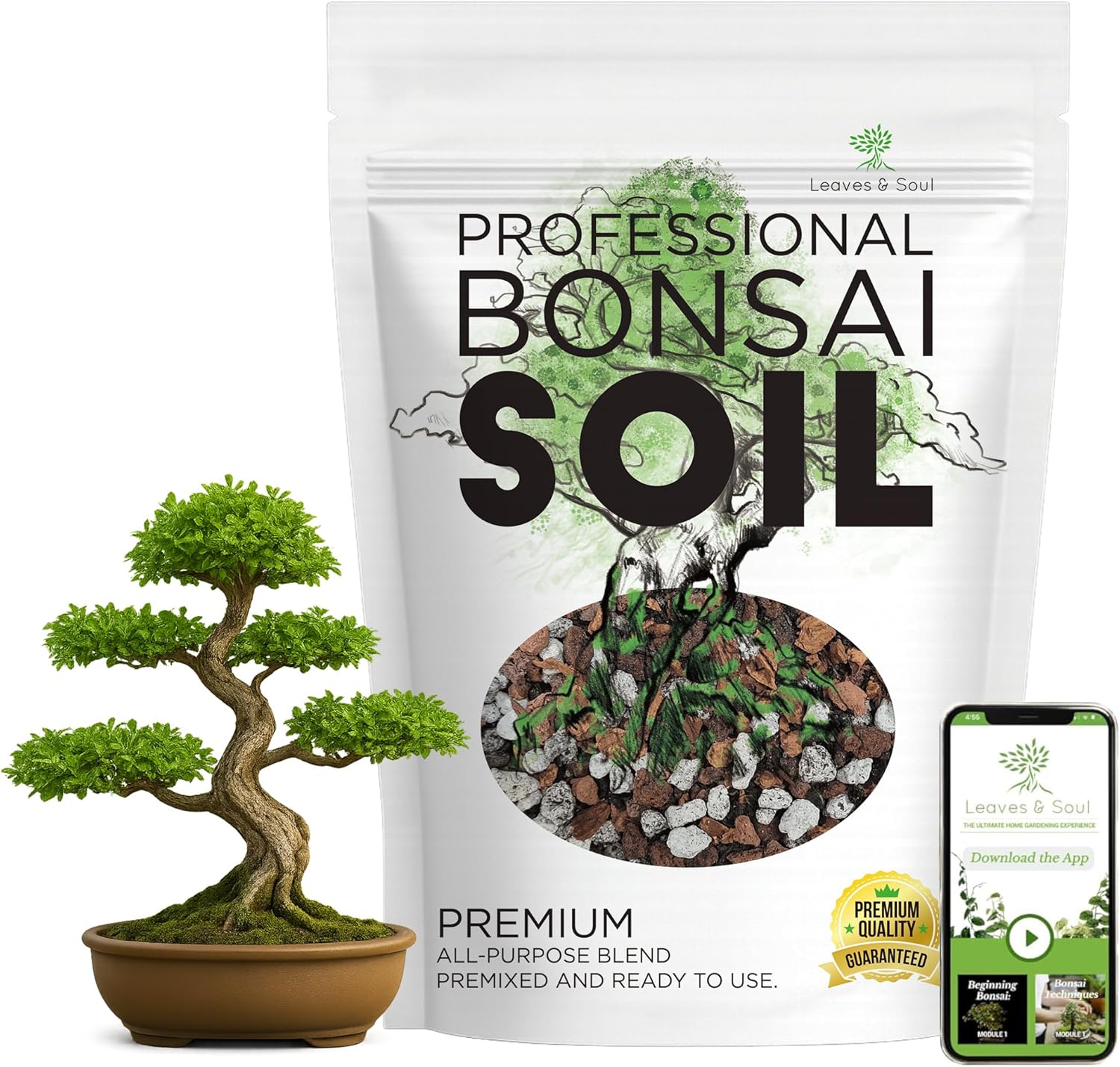 Premium Bonsai Soil All Purpose Blend | Pre-mixed 2.2 and 8.2 Dry Quarts
