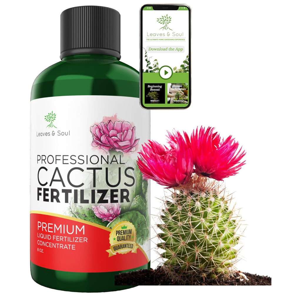 Professional Liquid Cactus Plant Fertilizer | 3-1-2 Concentrate for Flowering Plants | Multi-Purpose Blend & Gardening Supplies | 8 oz Bottle