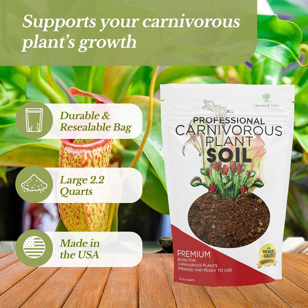Professional Carnivorous Plant Soil | Pre-Mixed 2.2 Dry Quarts