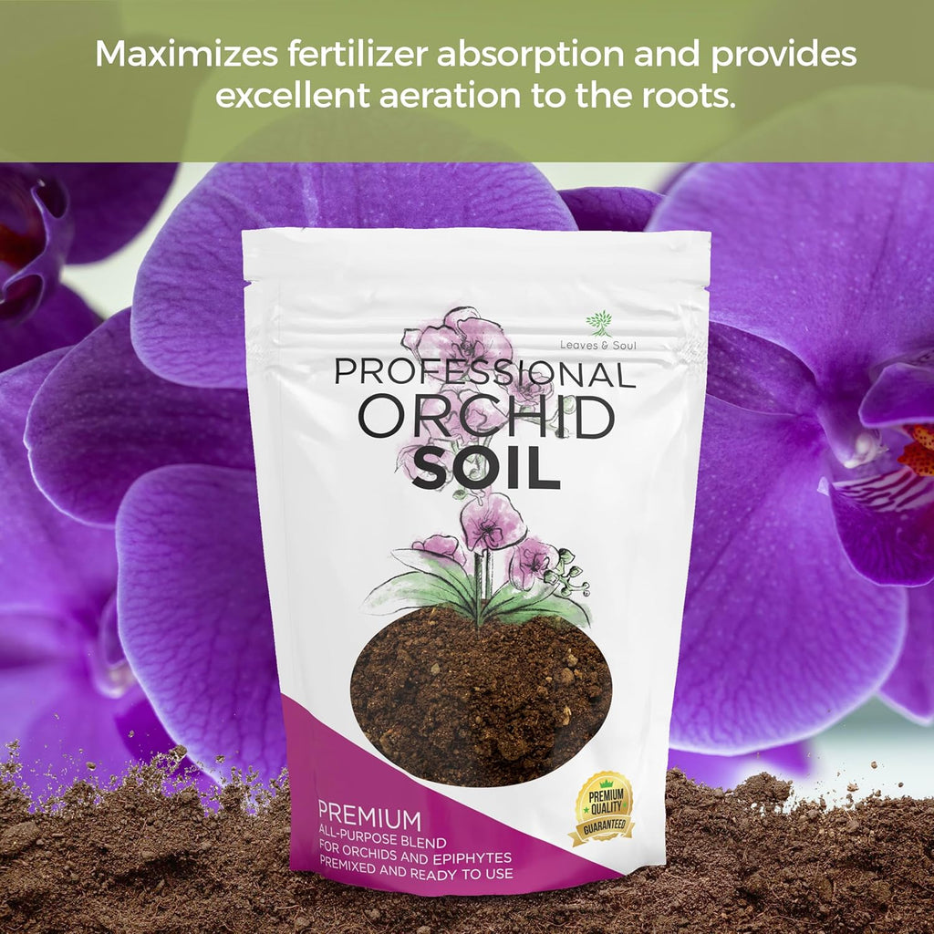 Premium Orchid Soil All Purpose Blend | Pre-mixed 2.2 and 8.2 Dry Quarts