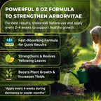 Leaves and Soul Professional Arbor Vitae Tree Fertilizer Liquid Concentrate - 6-4-6 Blend for Arbor Vitae, Garden Use - Liquid Plant Food for Arbor Vitae Trees and Shrubs Outdoors