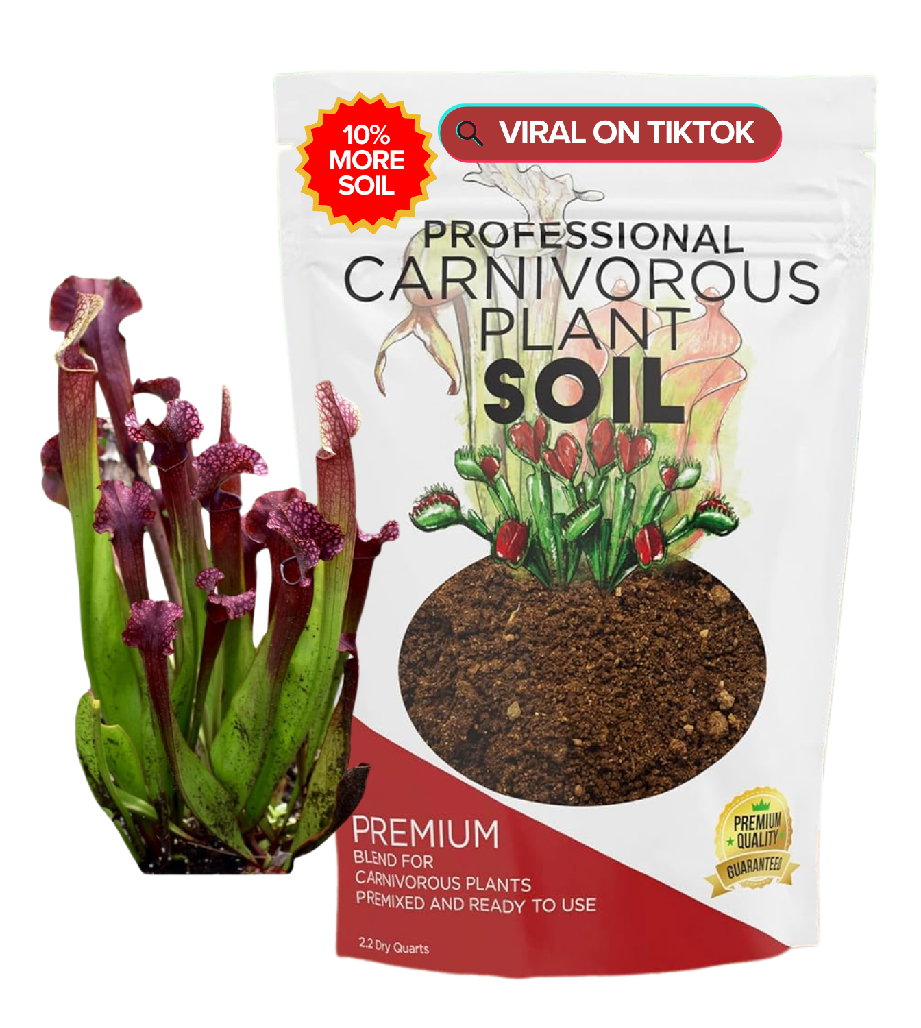 Professional Carnivorous Plant Soil | Pre-Mixed 2.2 Dry Quarts