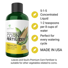Load image into Gallery viewer, Professional Liquid Corn Fertilizer | 5-1-5 Concentrate, Liquid Plant Fertilizer for Garden, Healthy Produce, Good Harvest, Multi-Purpose Blend &amp; Gardening Supplies | 8 oz
