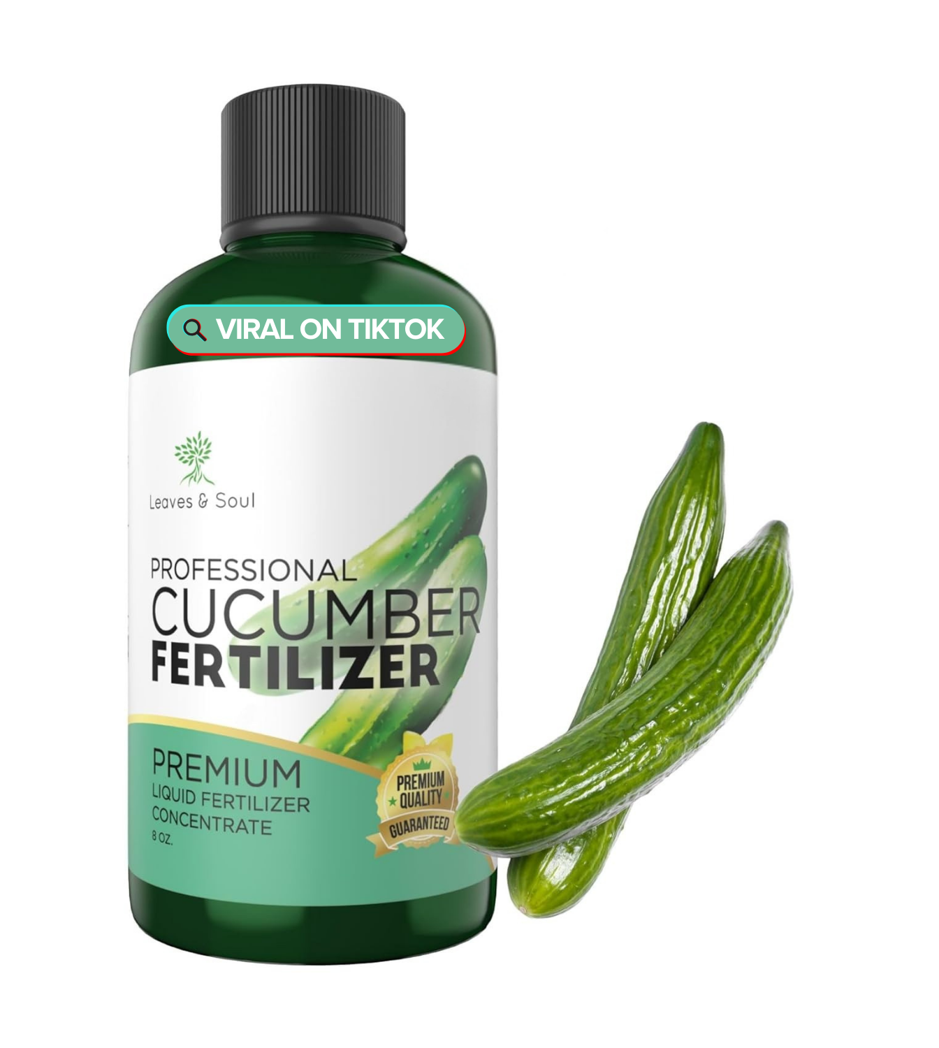Professional Liquid Cucumber Fertilizer | 5-1-5 Concentrate, Liquid Plant Fertilizer for Garden, Healthy Produce, Good Harvest, Multi-Purpose Blend & Gardening Supplies | 8 oz