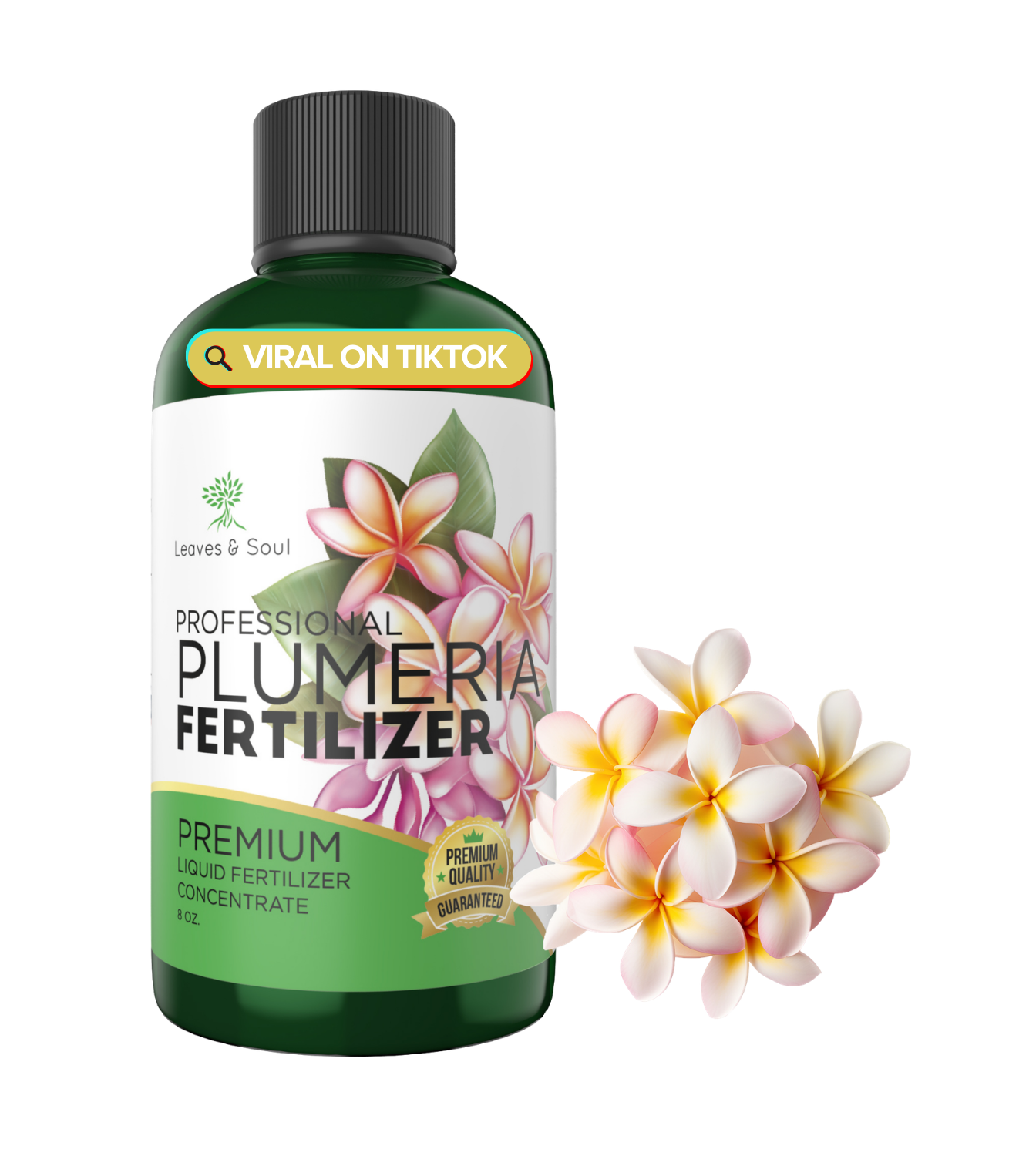 Leaves and Soul Plumeria Professional Liquid Fertilizer - Complete 3-5-4 Nutrient Blend Concentrate for Enhanced Blooming & Growth - Perfect for Garden & Indoor Plants, Easy Application - 8 oz