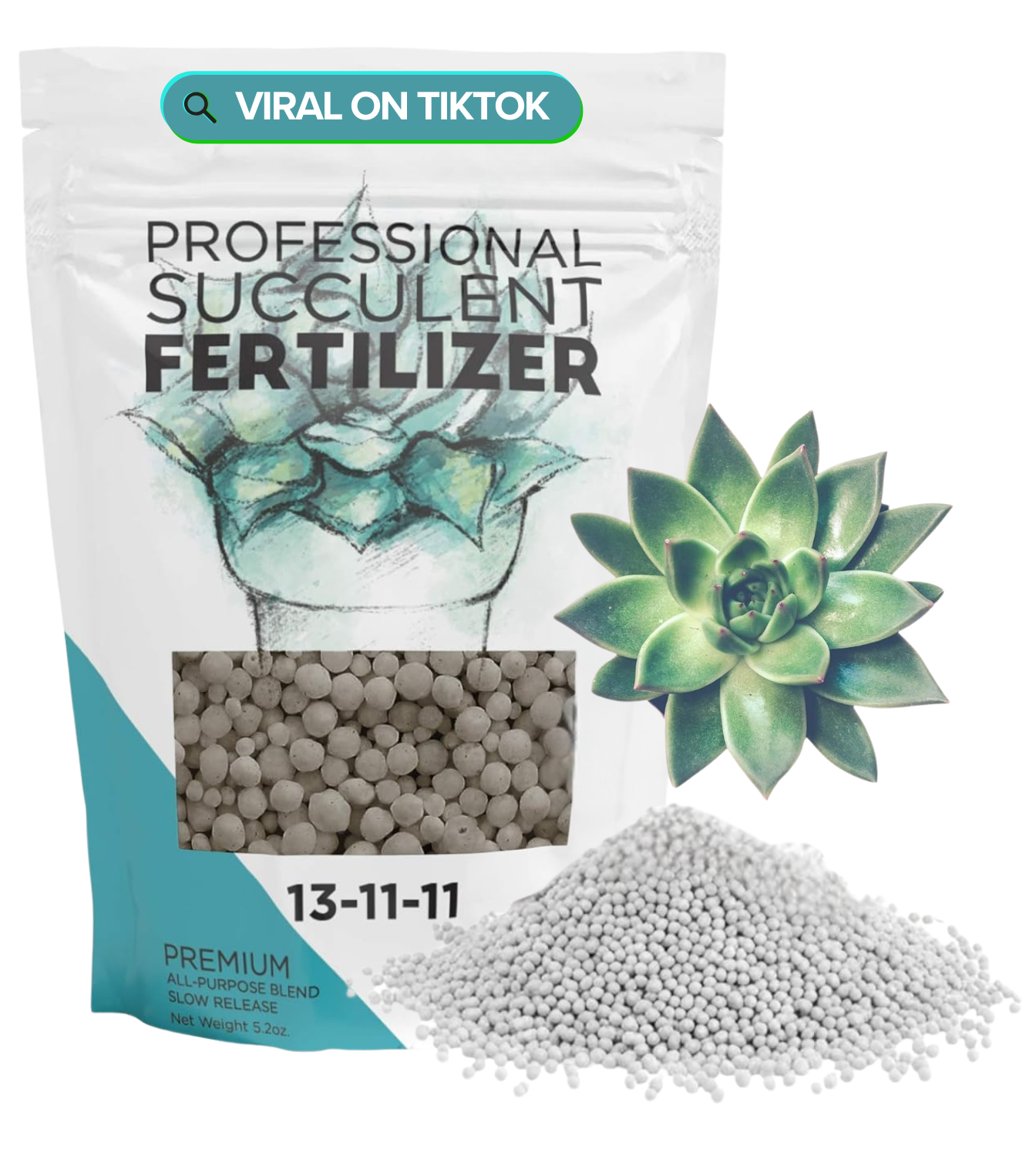 Succulent Fertilizer Pellets | 13-11-11 Slow Release