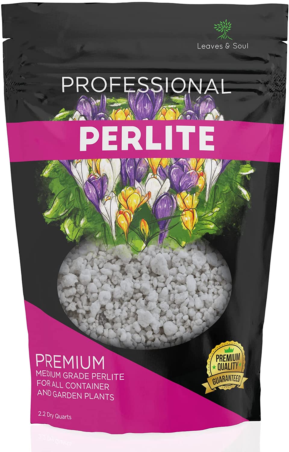 Professional Perlite | Large 2.2 Quarts | Medium Grade for Container and Garden Plants