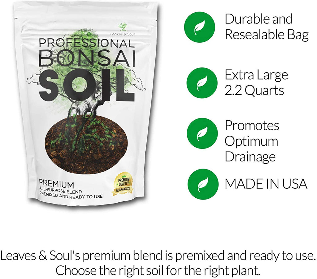 Premium Bonsai Soil All Purpose Blend | Pre-mixed 2.2 and 8.2 Dry Quarts