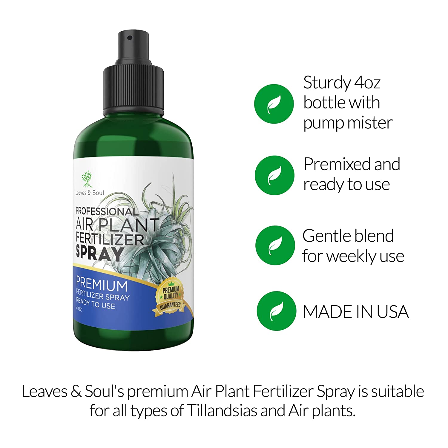 Professional Air Plant Pump Spray Fertilizer Mist 4 oz