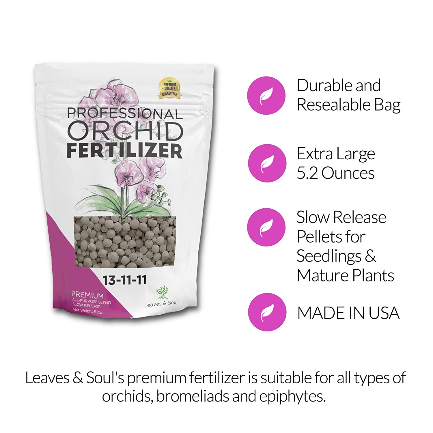 Orchid Fertilizer Pellets | 13-11-11 Slow Release