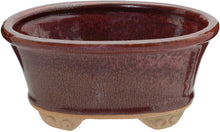 Load image into Gallery viewer, Glazed Ceramic Bonsai Pot | Dark Red
