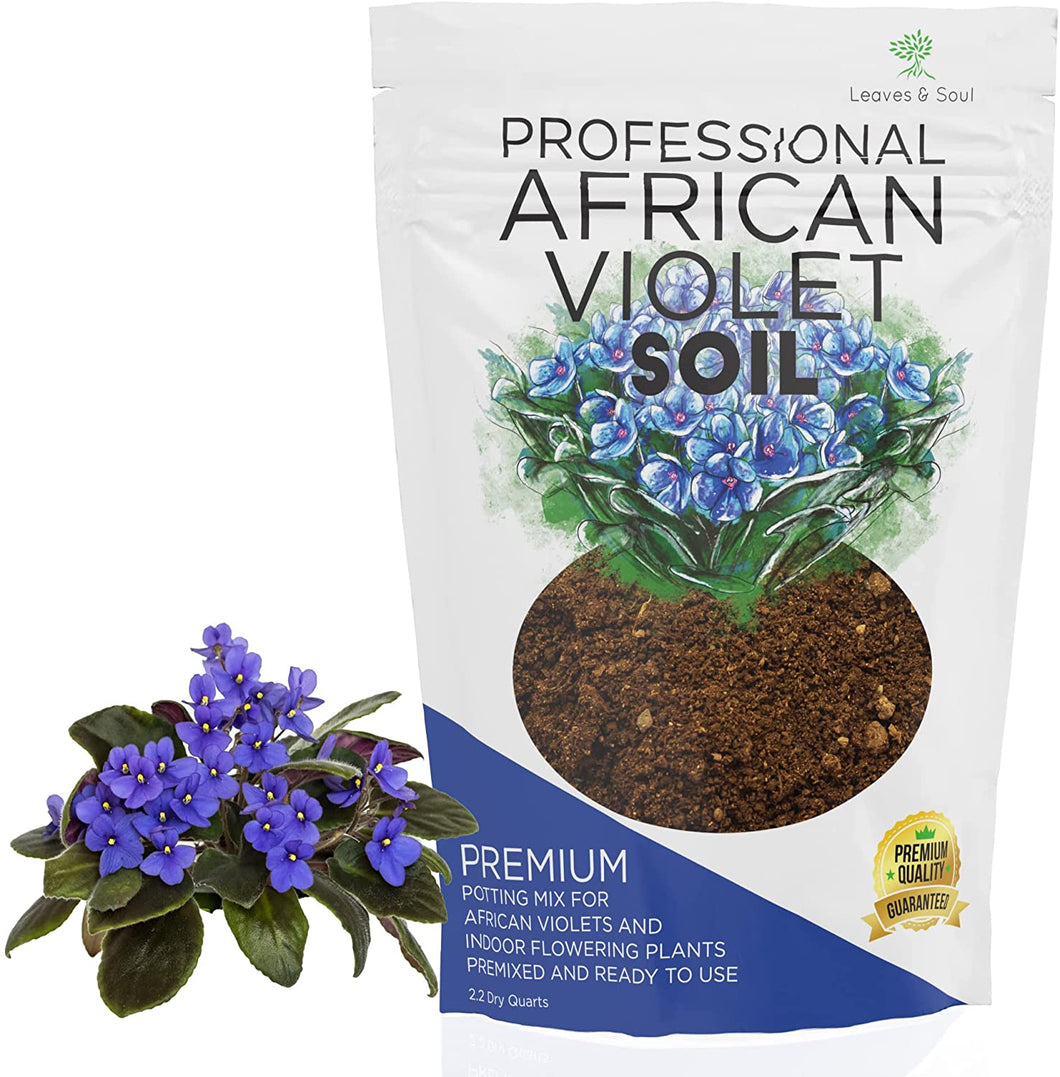 Professional African Violet Plant Soil | Pre-mixed 2.2 Dry Quarts